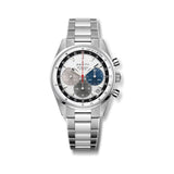 38mm Chronograph Stainless Steel Silver Tricolour Dial