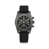 37mm Revival Shadow Titanium Black Dial On Black Strap