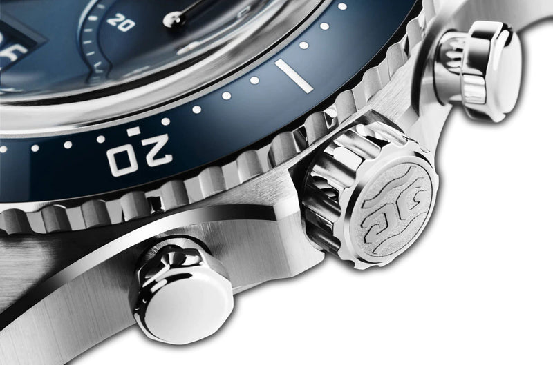 43mm SeaQ Chronograph Steel Blue Dial on Steel Bracelet