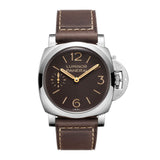 44mm Luminor Steel Brown Sandwich Dial Brown Leather Strap