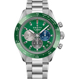 41mm Sport Chronograph Green Ceramic Bezel Lacquered Green Tricolour Dial