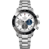 41mm Sport Chronograph Ceramic Bezel Steel White Dial