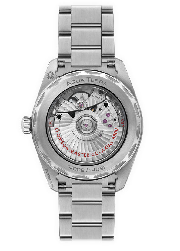 38mm Aqua Terra 150m Co-Axial Master Chronometer Ladies Silver Dial On Bracelet