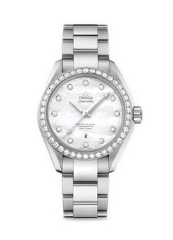 Aqua Terra 150m Co-Axial Master Chronometer Ladies 34mm White MOP Dial On Bracelet