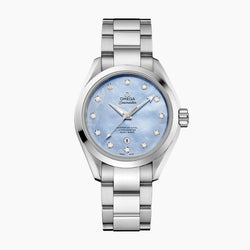 Aqua Terra 150m Co-Axial Master Chronometer Ladies 34mm Blue MOP Dial On Bracelet