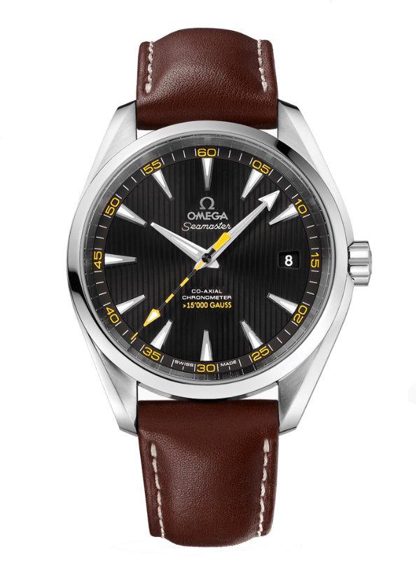 Aqua Terra 150m Co-Axial Chronometer 42mm Black Dial On Strap