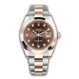 41mm Steel & Everose Chocolate Diamond Dial Oyster Bracelet