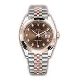 41mm Steel & Everose Chocolate Diamond Dial Jubilee Bracelet