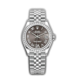 31mm Diamond Bezel Dark Grey Roman Diamond VI Dial Jubilee Bracelet