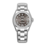 31mm Diamond Bezel Dark Grey Roman Diamond VI Dial Oyster Bracelet