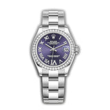 31mm Diamond Bezel Aubergine Roman Diamond VI Dial Oyster Bracelet