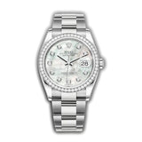 36mm Diamond Bezel MOP Mother of Pearl Diamond Dial