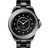 Ceramic Black Dial 38mm Diamond Bezel Bracelet Automatic