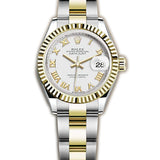 28mm Steel & Yellow Gold White Roman Dial Oyster Bracelet