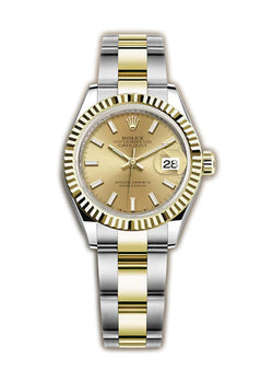 28mm Steel & Yellow Gold Champagne Index Dial Oyster Bracelet