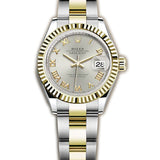 28mm Steel & Yellow Gold Silver Roman Dial Oyster Bracelet