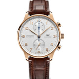 Portuguese Chronograph 18k Rose Gold 41mm Silver Plated Dial