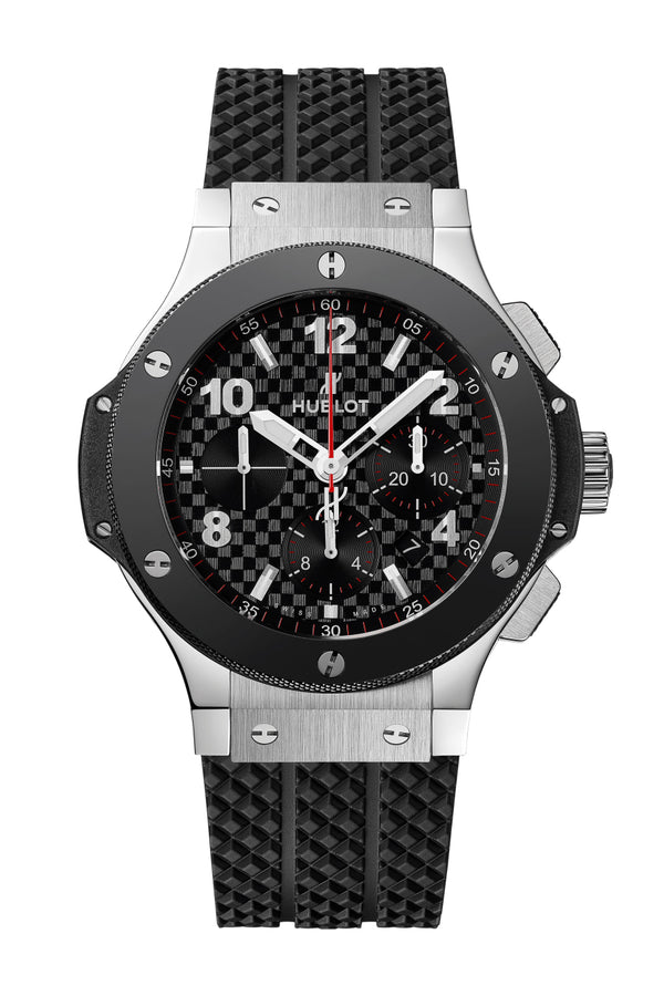 Stainless Steel 44mm Chronograph Carbon Fiber Dial