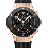 Chronograph 18K Rose Gold 44mm Carbon Fiber Dial Automatic Black Ceramic Bezel