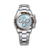 40mm Platinum Brown Ceramic Bezel Ice Blue Index Dial