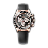 40mm 18k Everose Gold Ceramic Bezel Black and Sundust Dial Oysterflex