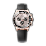 40mm 18k Everose Gold Ceramic Bezel Sundust and Black Dial Oysterflex