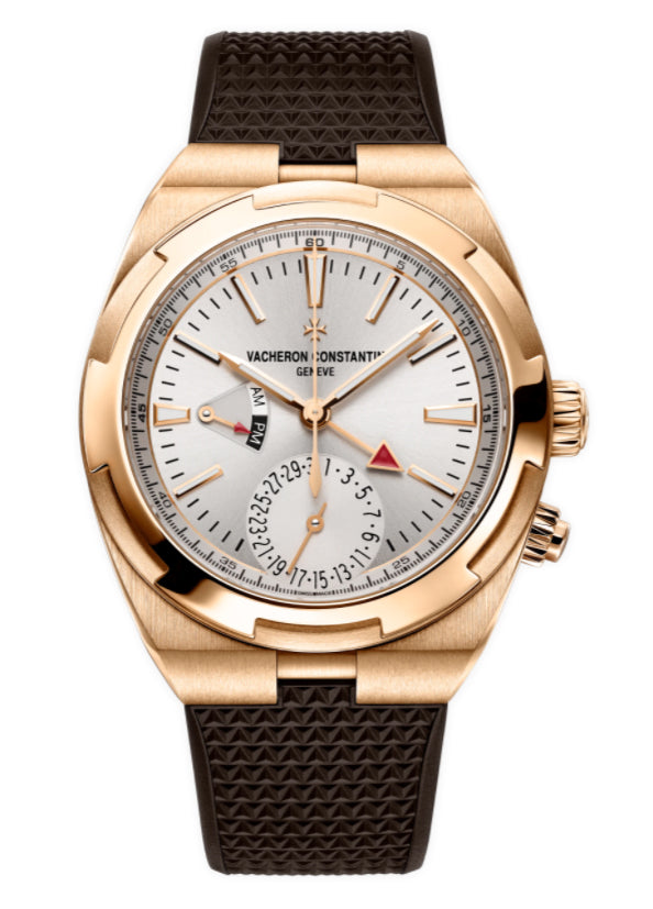 Dual Time 18K Rose Gold 41mm Silver Dial