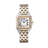 27mm Medium Steel & 18k Rose Gold Diamond Bezel Quartz