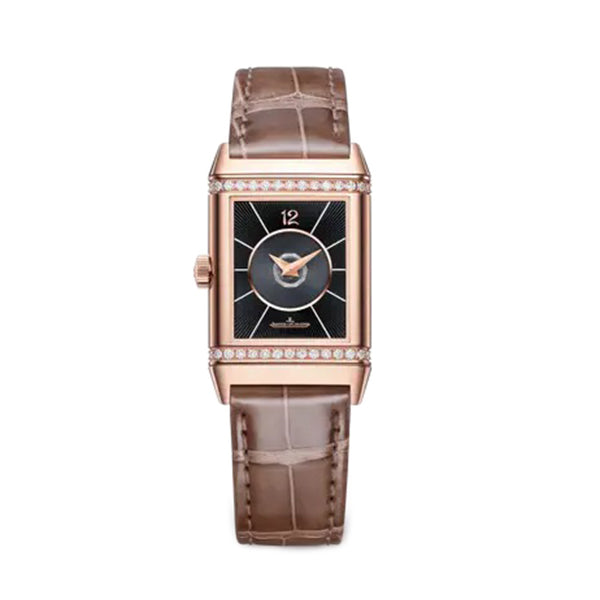 Reverso Duetto Classic 24mm Pink Gold Diamond Bezel Automatic