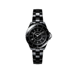 33mm Ceramic Black Bracelet On Black Lacquered Dial Quartz