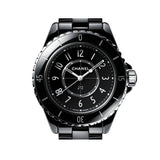 33mm Ceramic Black Bracelet On Black Lacquered Dial Quartz