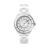Ceramic White Diamond Dial 38mm On Bracelet Automatic