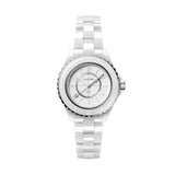 Ceramic "Phantom" White Dial 33mm Steel Bezel Bracelet Quartz