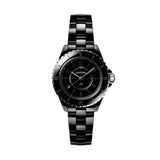 Ceramic "Phantom" Black Dial 33mm Steel Bezel Bracelet Quartz