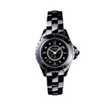 Ceramic Black Diamond & Arabic Dial 29mm On Bracelet Quartz