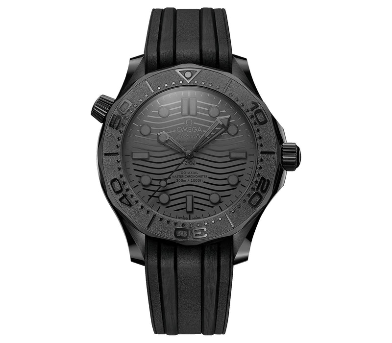 44mm Diver 300m All Black Ceramic Bezel Black Dial