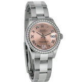 31mm Diamond Bezel Pink Roman Diamond VI Dial Oyster Bracelet
