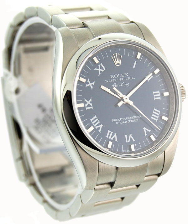 Stainless Steel 34mm Blue Roman Dial