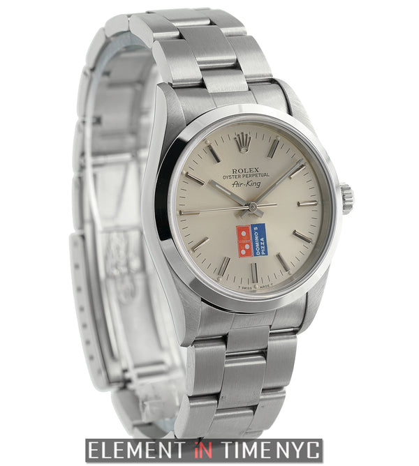 Stainless Steel Domino's Silver Dial 34mm Circa 1994