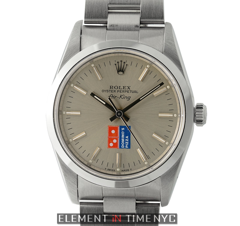 Stainless Steel Domino's Silver Dial 34mm Circa 1994