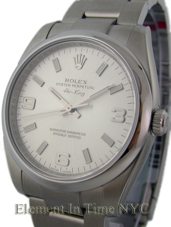 Stainless Steel Silver Dial 34mm