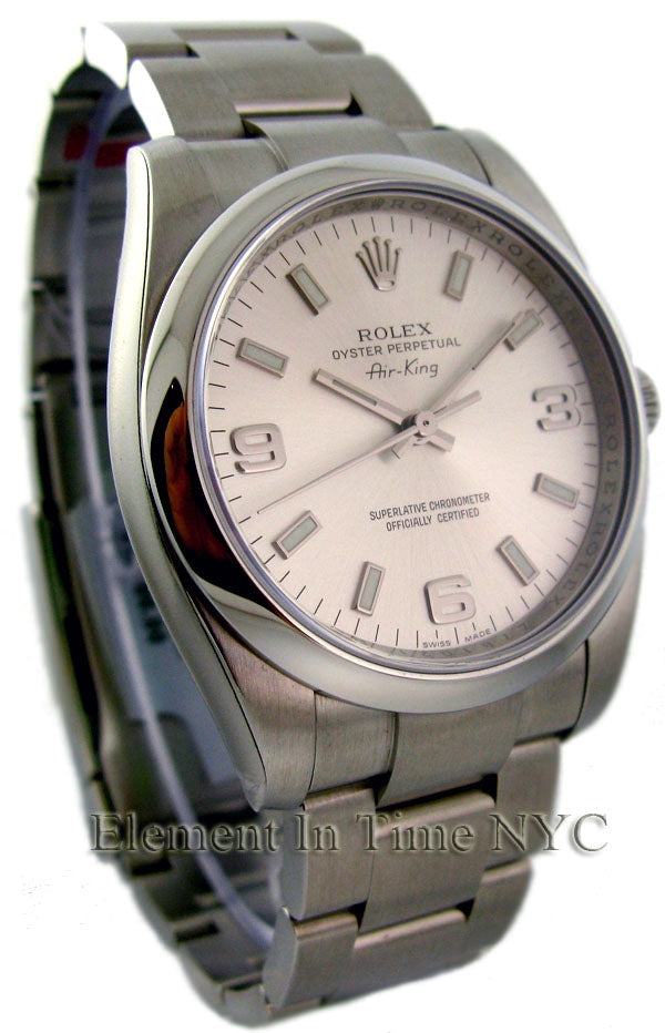 Stainless Steel Silver Dial 34mm