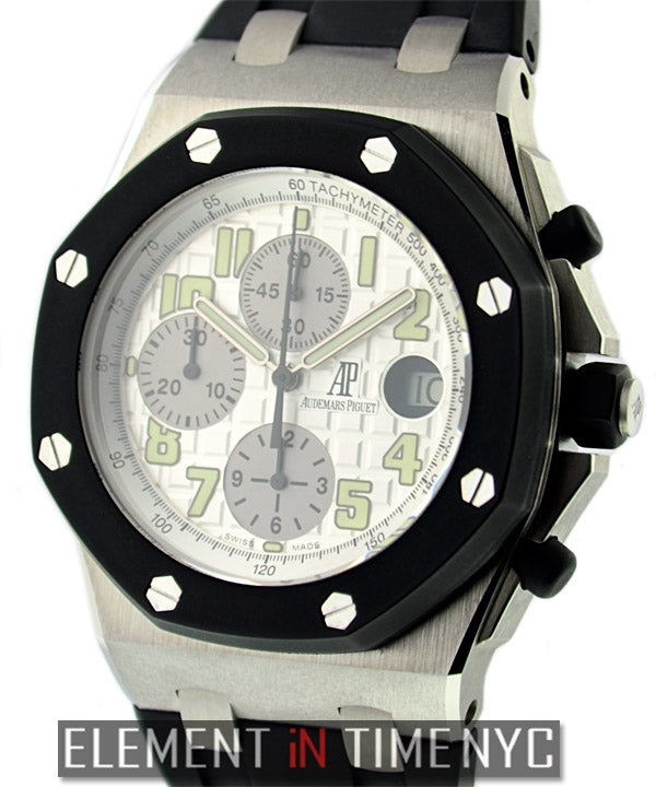 Rubber Clad Chronograph White Dial