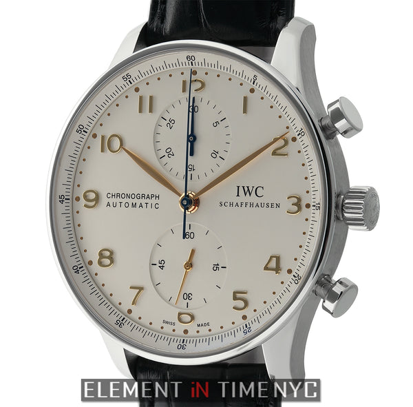 Chronograph Stainless Steel Silver Arabic Dial