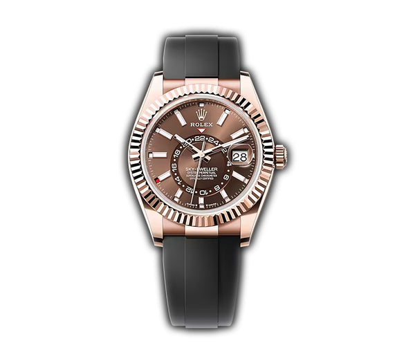 42mm 18k Everose Gold Chocolate Brown Dial Oysterflex