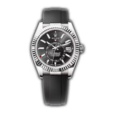 42mm 18k White Gold Black Dial Oysterflex