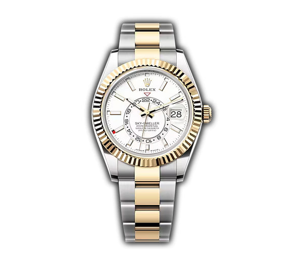 42mm Steel and 18k Yellow Gold White Dial Oyster Bracelet