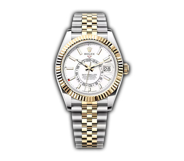 42mm Steel and 18k Yellow Gold White Dial Jubilee Bracelet