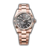 42mm 18k Everose Gold Slate Dial Oyster Bracelet