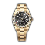 42mm 18k Yellow Gold Black Dial Caliber 9002